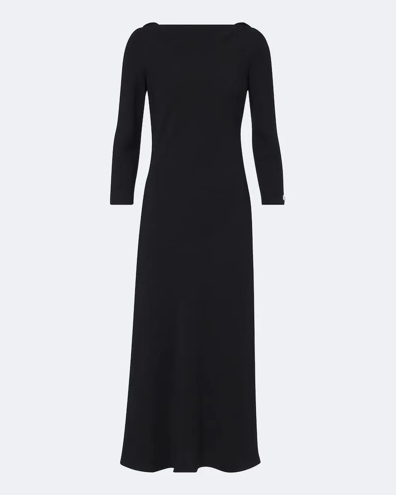 Prada Midikleid aus Crêpe Schwarz