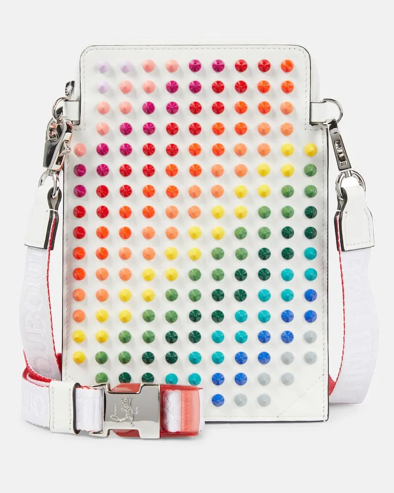 Christian Louboutin Verziertes Smartphone-Etui Loubilab Weiß