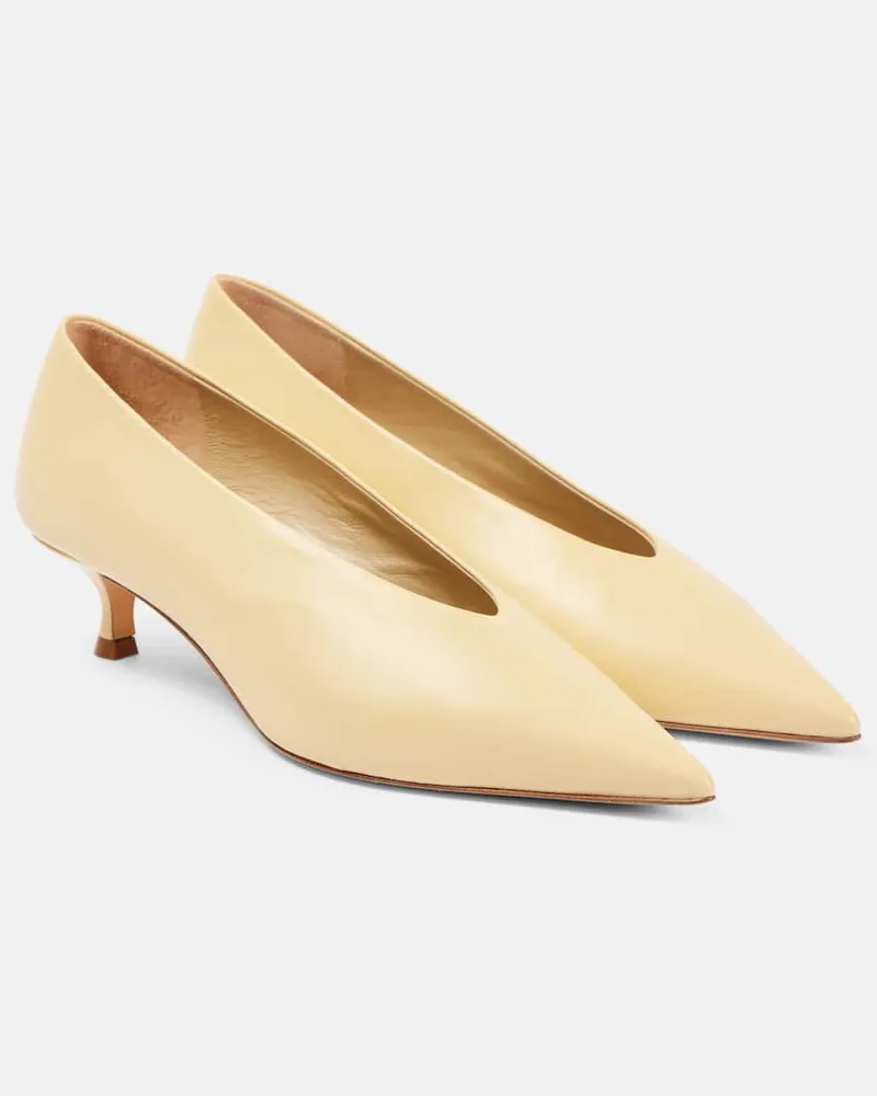 Le Monde Béryl Le Monde Béryl Pumps Babouche aus Leder Gelb
