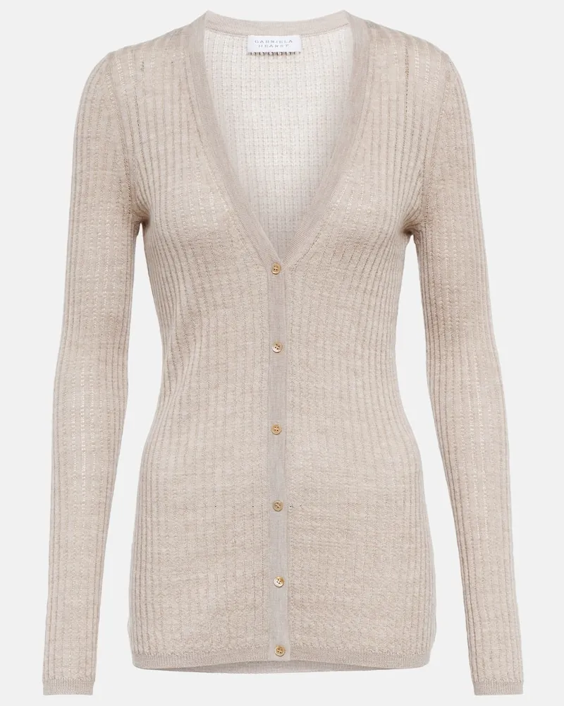 Gabriela Hearst Cardigan Emma aus Kaschmir und Seide Beige