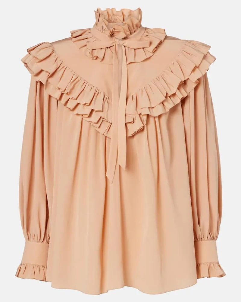 Chloé Chloé Bluse aus Crêpe de Chine aus Seide Rosa