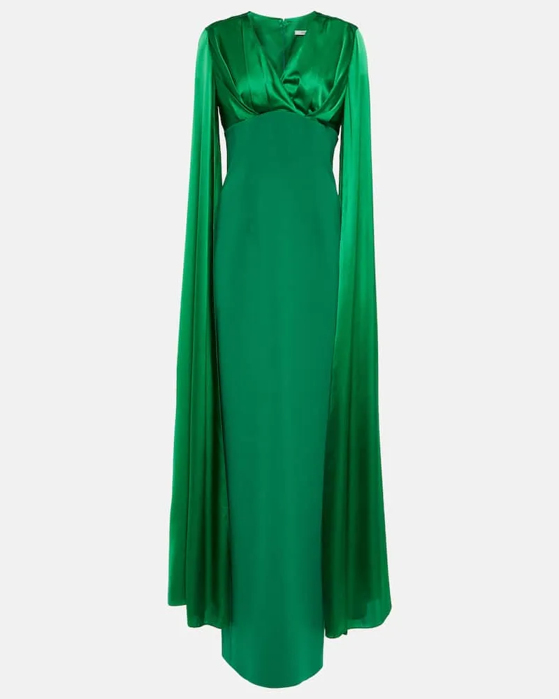 Safiyaa Robe aus Crêpe Grün