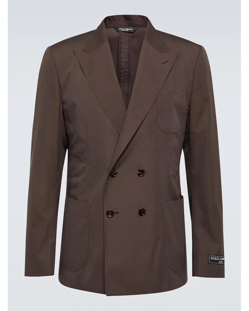 Dolce & Gabbana Blazer aus Popeline Braun