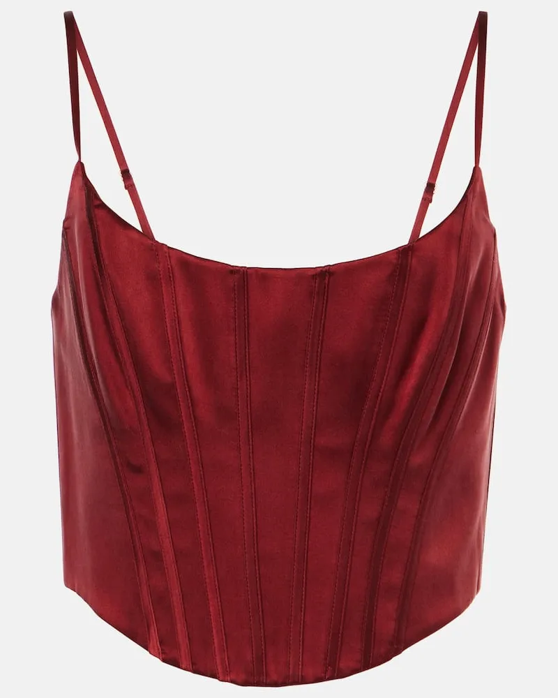 Zimmermann Top aus Seide Burgund