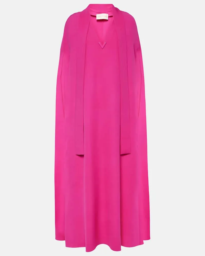 Valentino Garavani Maxikleid VGold aus Seide Rosa