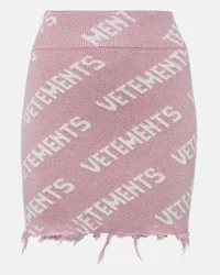 VETEMENTS Minirock Monogram Pink