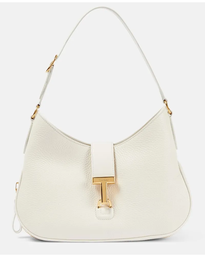 Tom Ford Schultertasche Tara Medium aus Leder Weiss