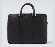 Aktentasche GG Emblem aus Leder