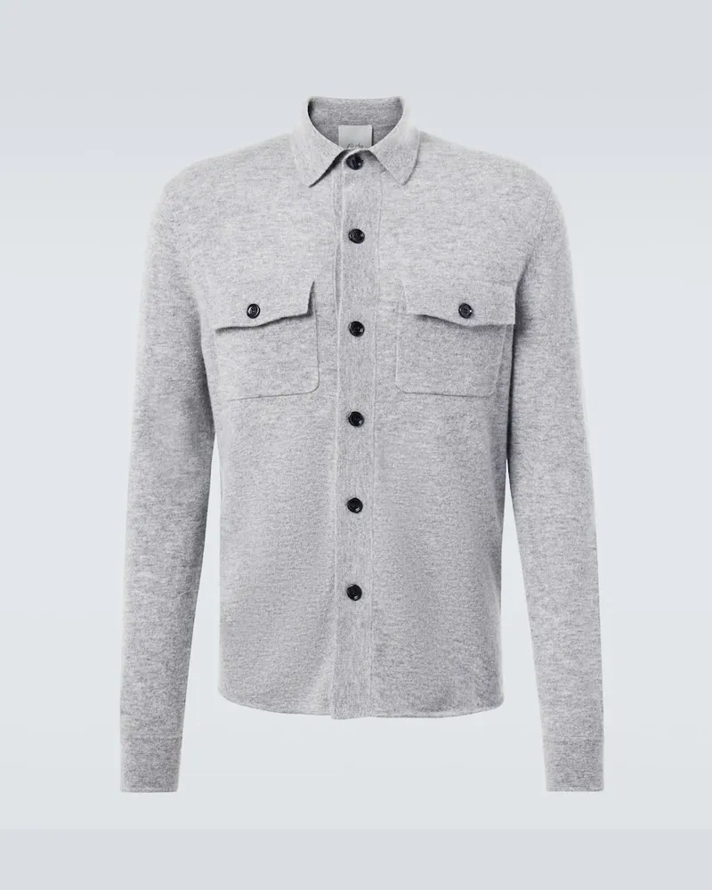 ALLUDE Hemdjacke aus Wolle und Kaschmir Grau