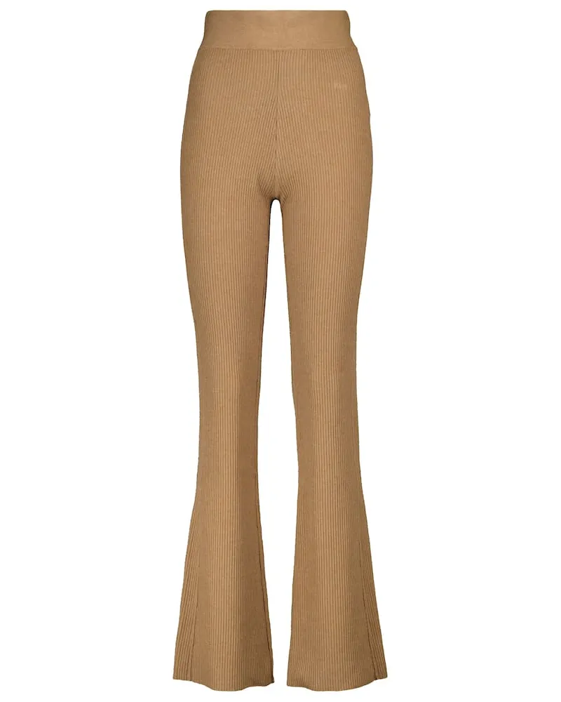 Frame Denim Hose aus Rippstrick Braun