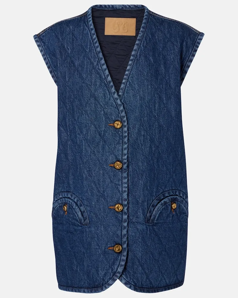 Blazé Milano Blazé Milano Weste Suffolk aus Denim Blau
