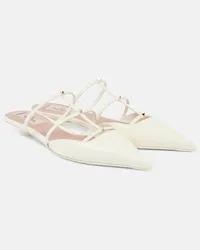 Valentino Garavani Mules Wispy Rockstud aus Leder Weiss