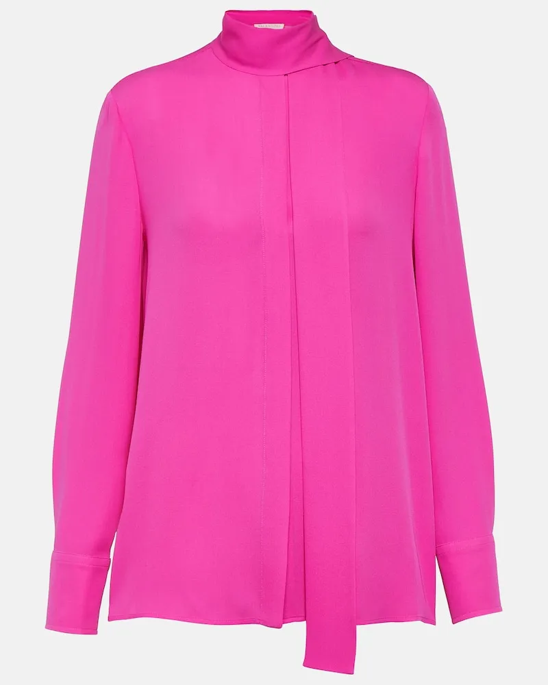 Valentino Garavani Bluse aus Seiden-Georgette Rosa