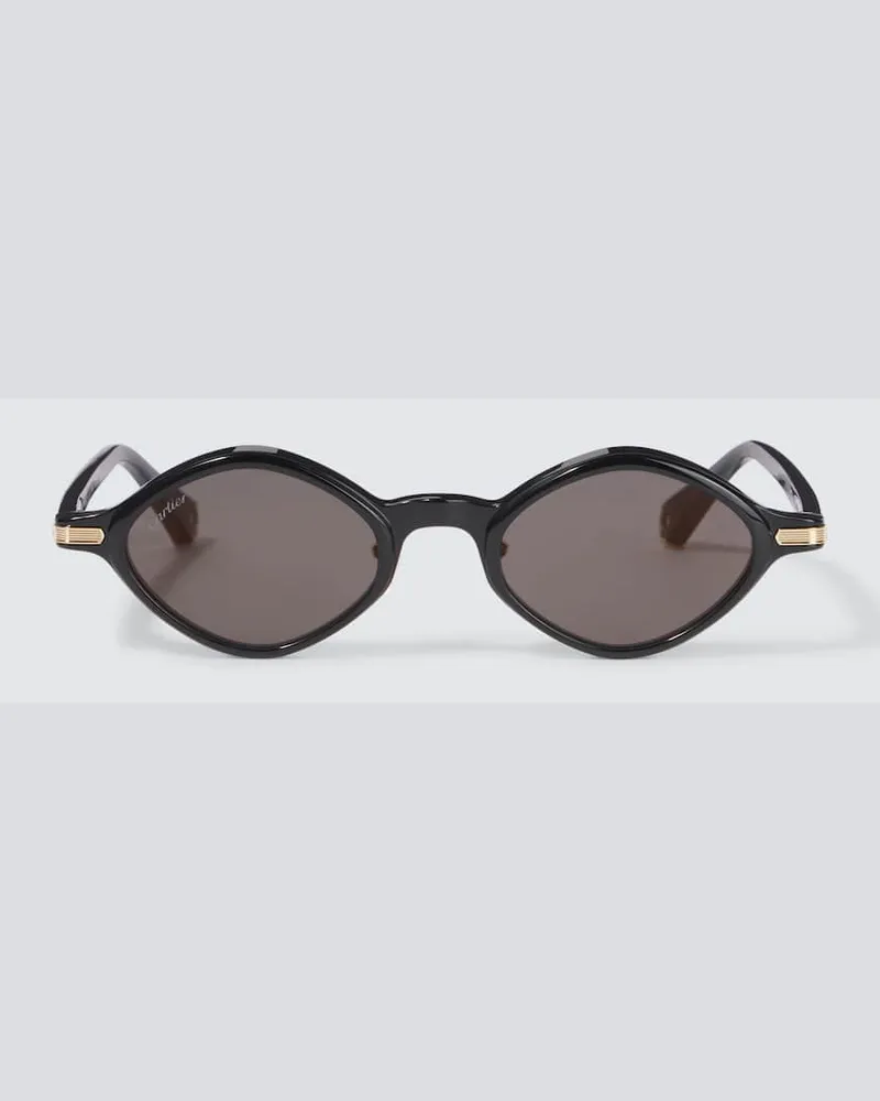 Cartier Ovale Sonnenbrille Première De Cartier Schwarz