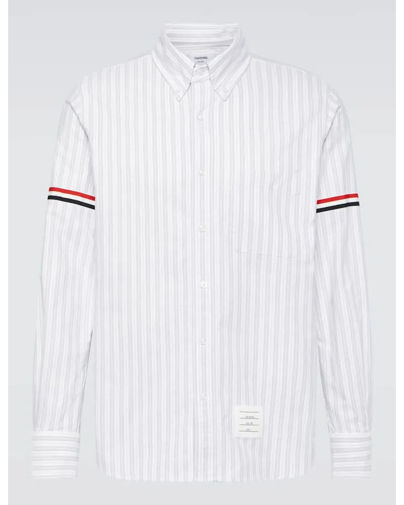 Thom Browne Hemd RWB Stripe aus Baumwolle Multicolor