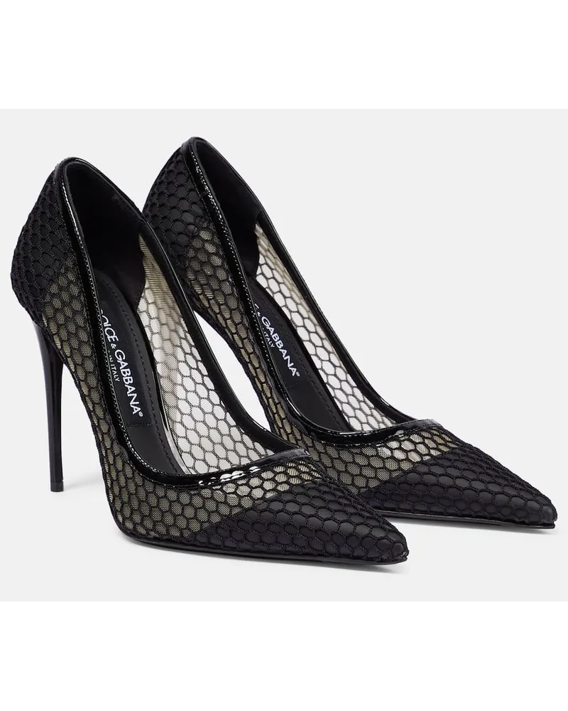 Dolce & Gabbana Pumps mit Lackleder Schwarz
