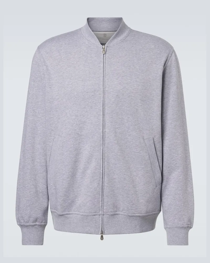Brunello Cucinelli Jacke aus Jersey Grau
