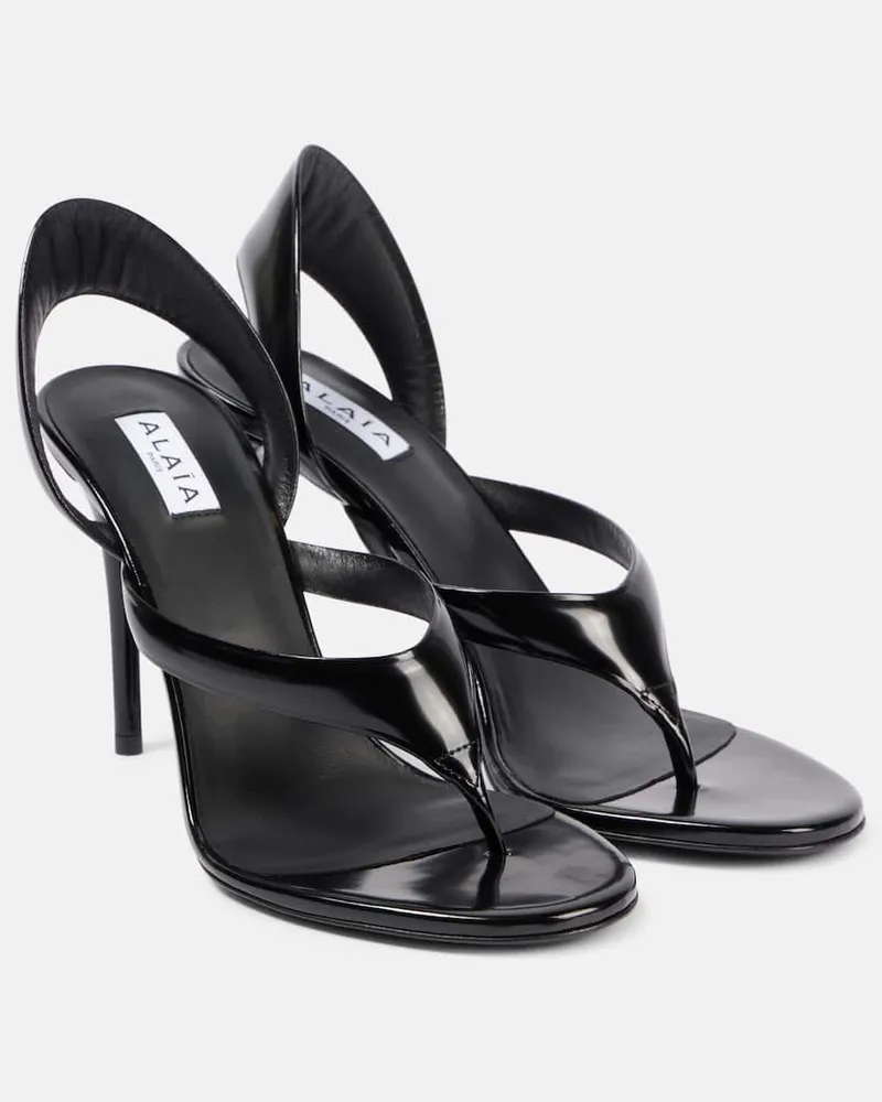 Alaïa Alaïa Sandalen Infradito aus Leder Schwarz
