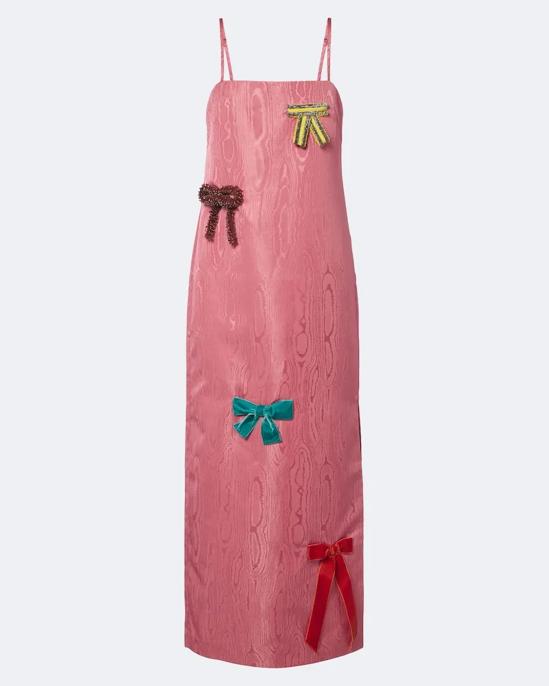 ALEMAIS Alémais Verziertes Midikleid Valentina aus Moiré Rosa