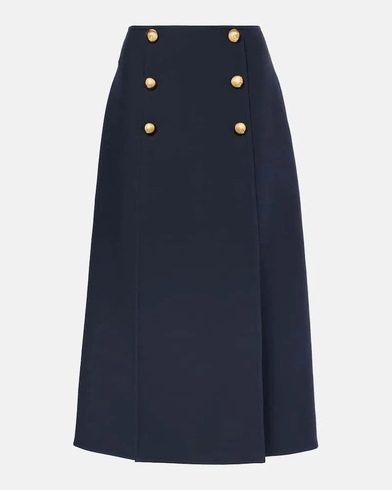 Valentino Garavani Midirock aus Crepe Couture Blau