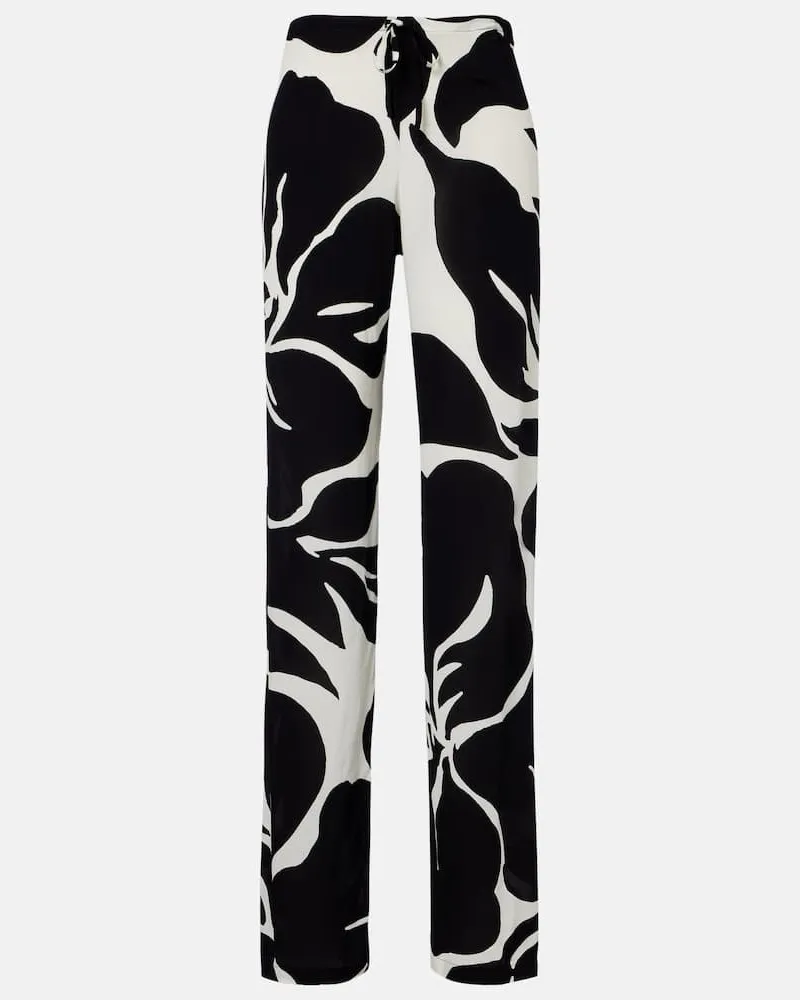 Dries van Noten Gerade Hose Schwarz