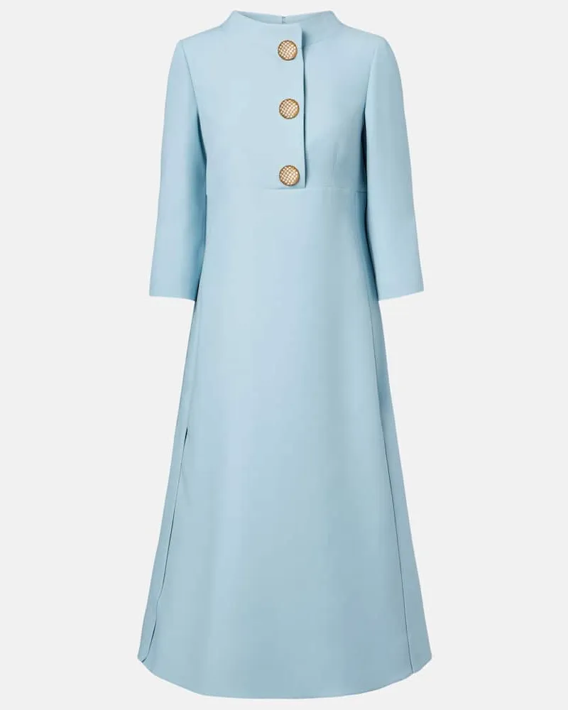 Valentino Garavani Midikleid aus Crepe Couture Blau