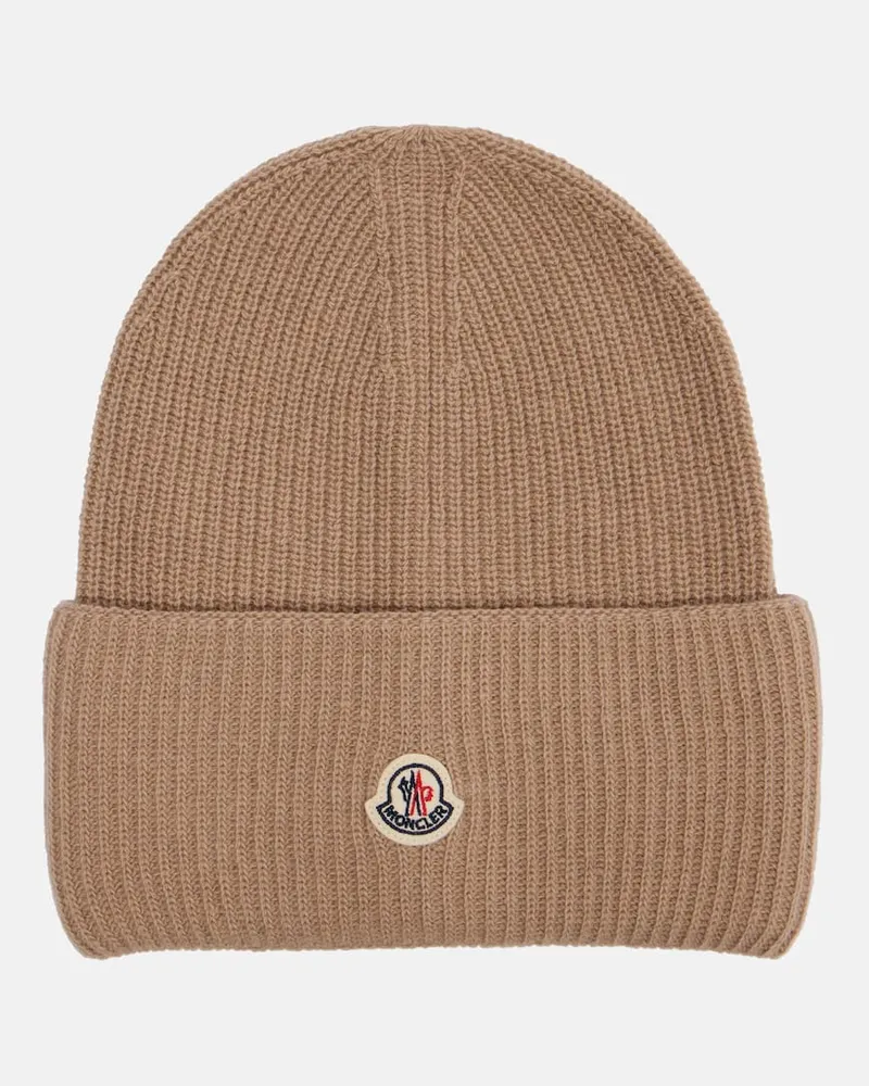 Moncler Mütze aus Schurwolle Beige