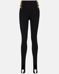 Balmain High-Rise Leggings Schwarz