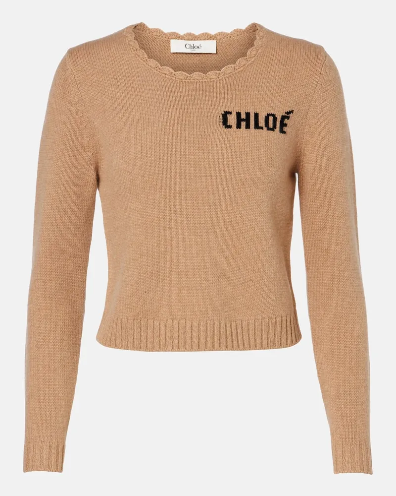 Chloé Chloé Pullover aus Wolle und Kaschmir Beige