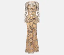 Robe aus Tüll mit Pailletten
