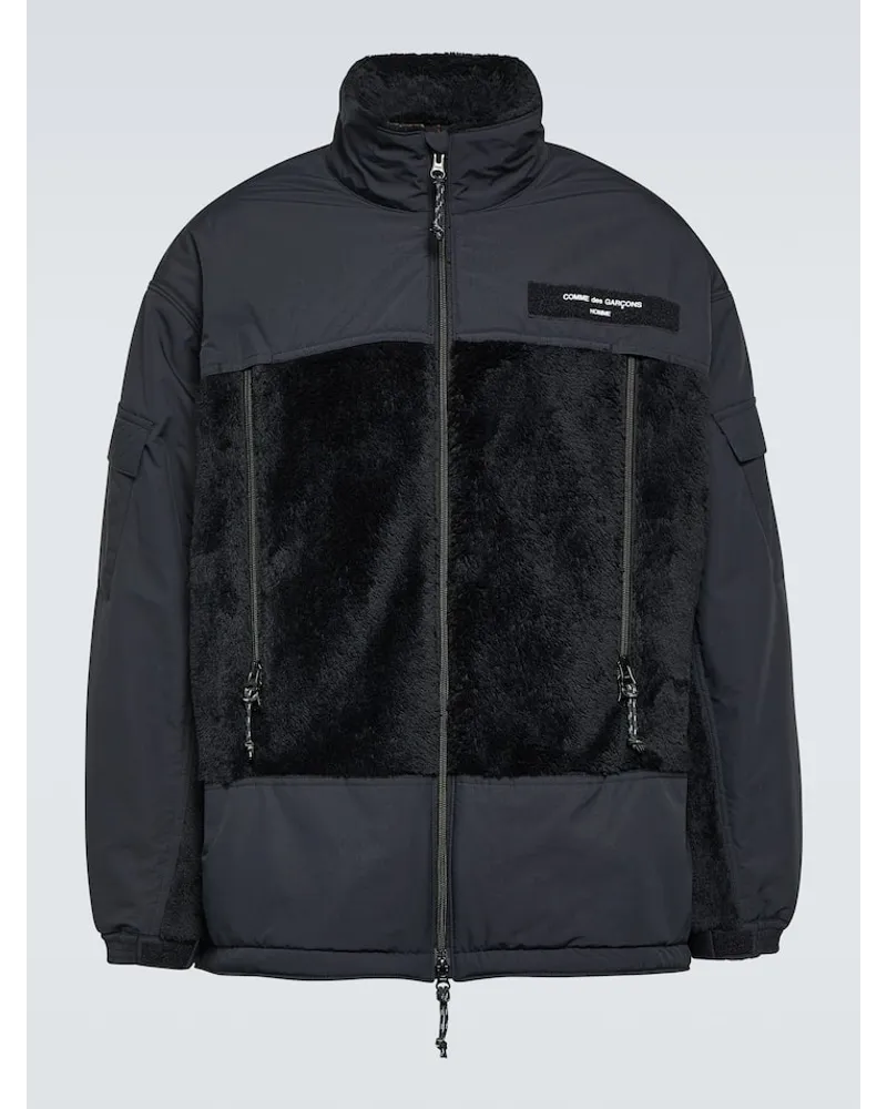 Comme des Garçons Comme des Garcons Homme Jacke mit Faux Shearling Schwarz