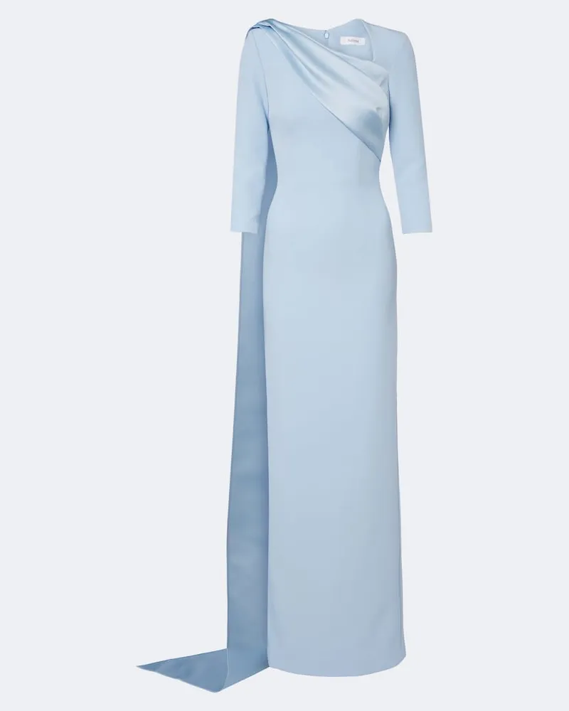 Safiyaa Robe aus Crêpe und Satin Blau