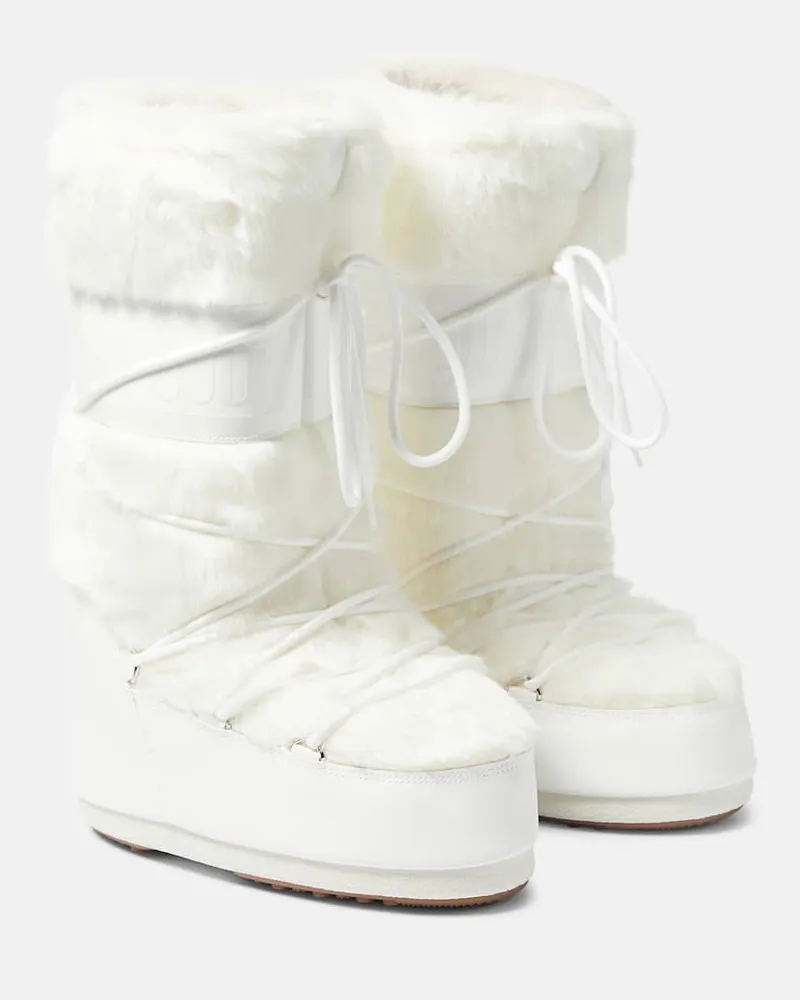 Moon Boot Schneestiefel Icon mit Faux Fur Weiß