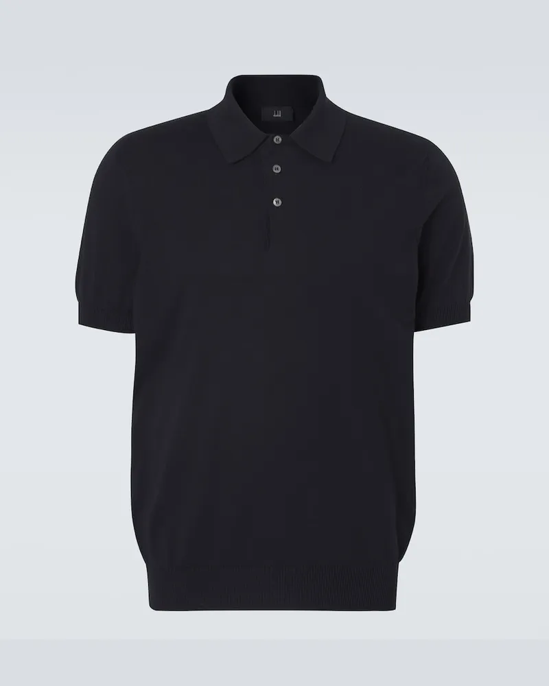 Dunhill Pullover aus Baumwolle und Seide Blau