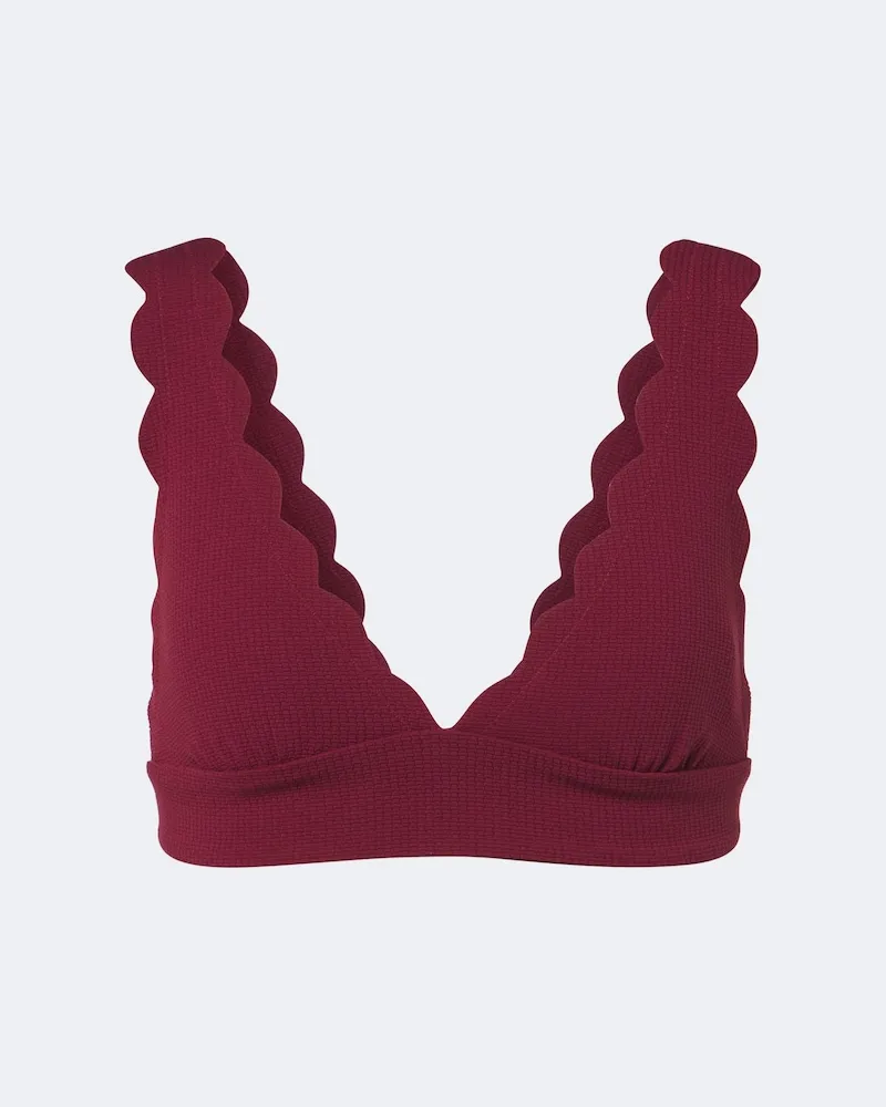 Marysia Bikini-Oberteil Wide Santa Clara Burgunderrot