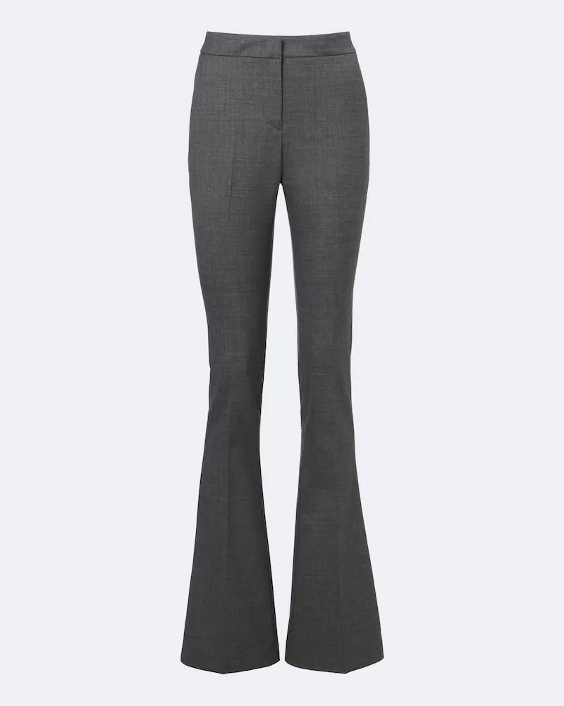 Blumarine Mid-Rise Schlaghose Grau