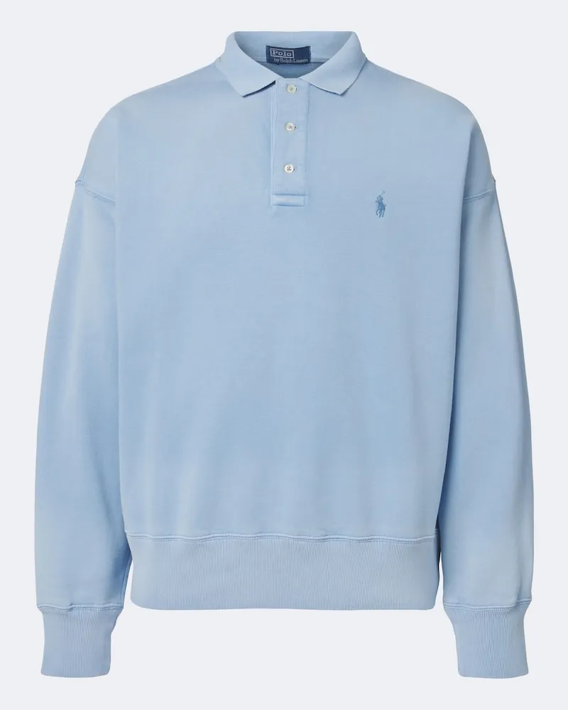 Ralph Lauren Polopullover Pony aus einem Baumwollgemisch Blau