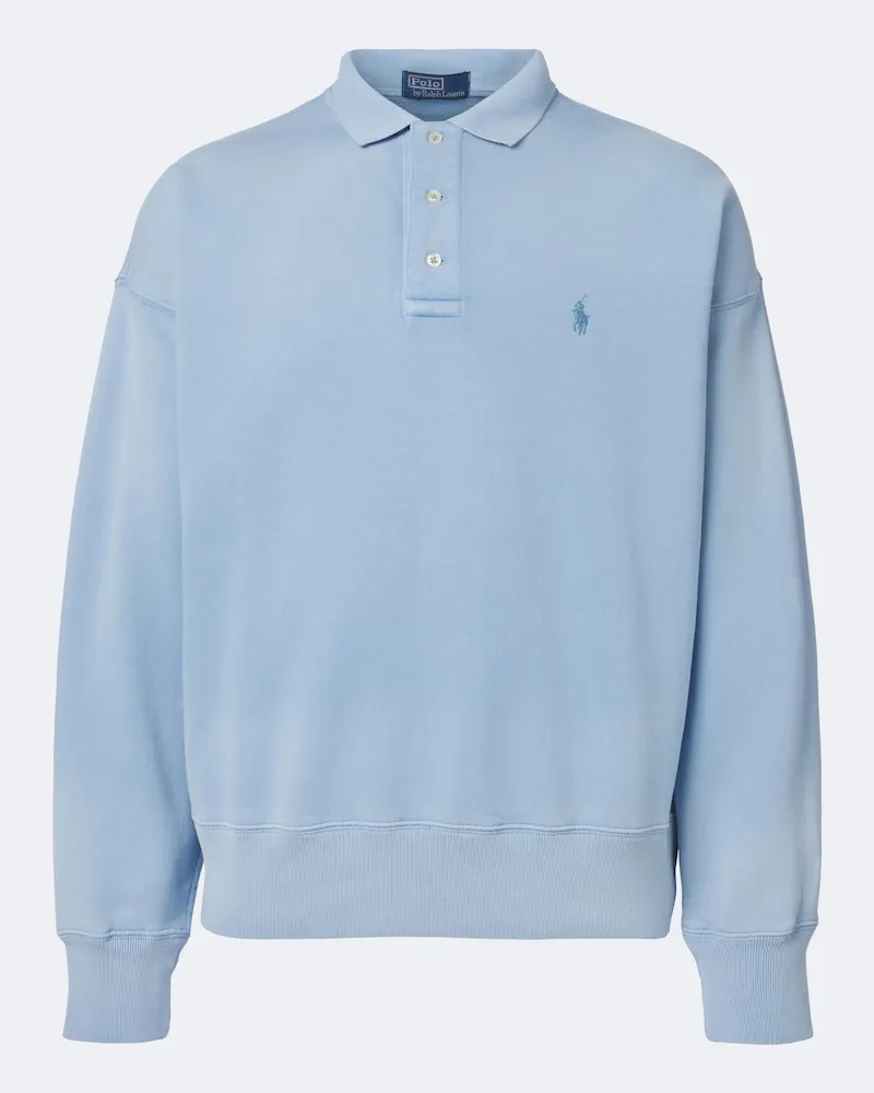 Ralph Lauren Polopullover Pony aus einem Baumwollgemisch Blau