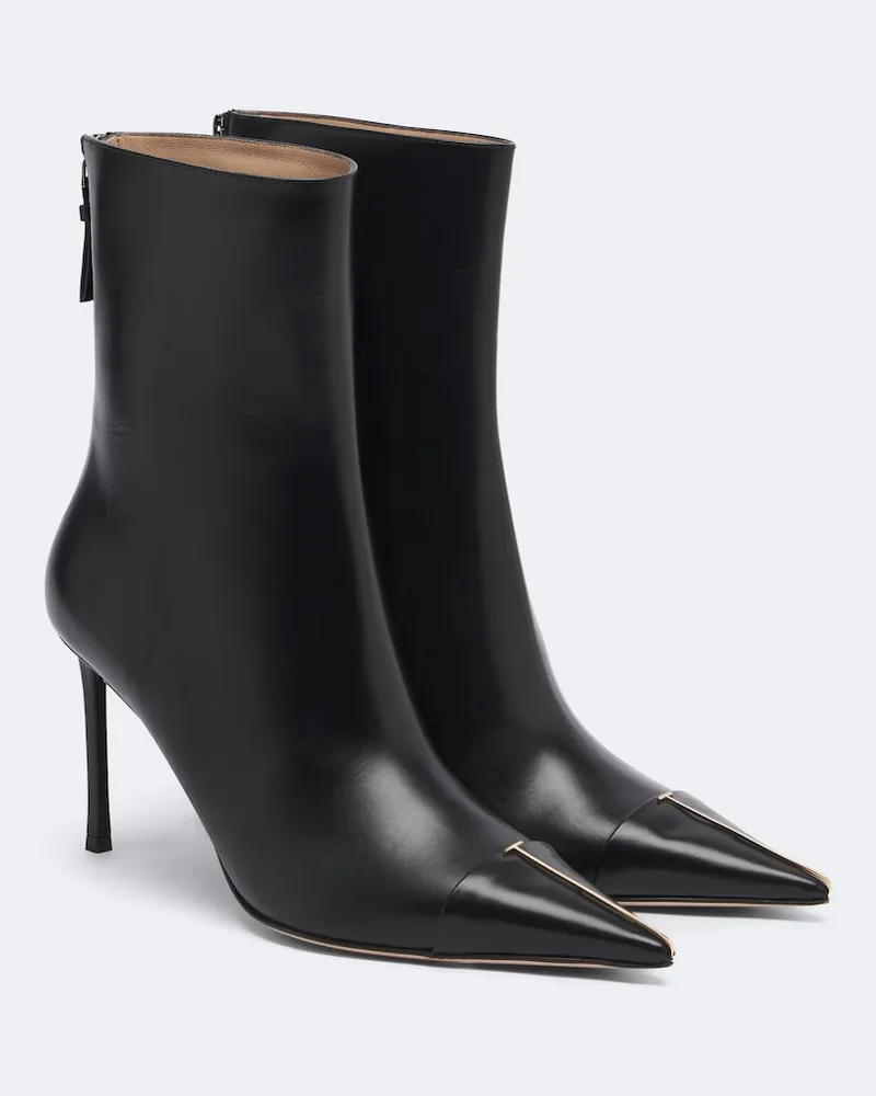 Tom Ford Ankle Boots T aus Leder Schwarz
