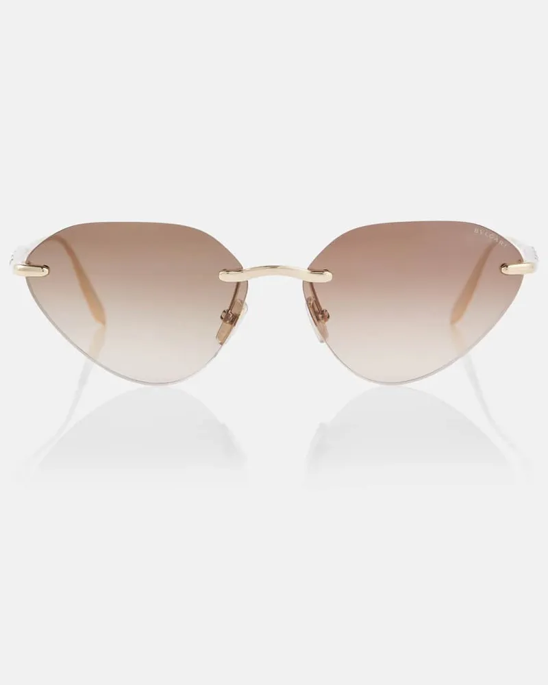 Bulgari Cat-Eye-Sonnenbrille Serpenti Braun