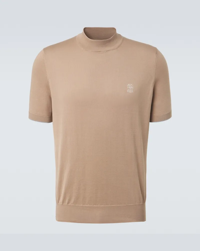 Brunello Cucinelli Pullover aus Baumwolle Braun