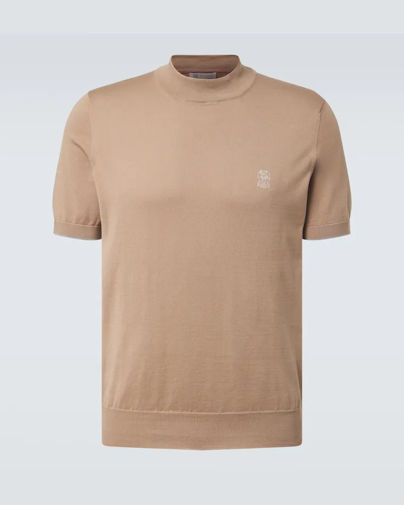 Brunello Cucinelli Pullover aus Baumwolle Braun