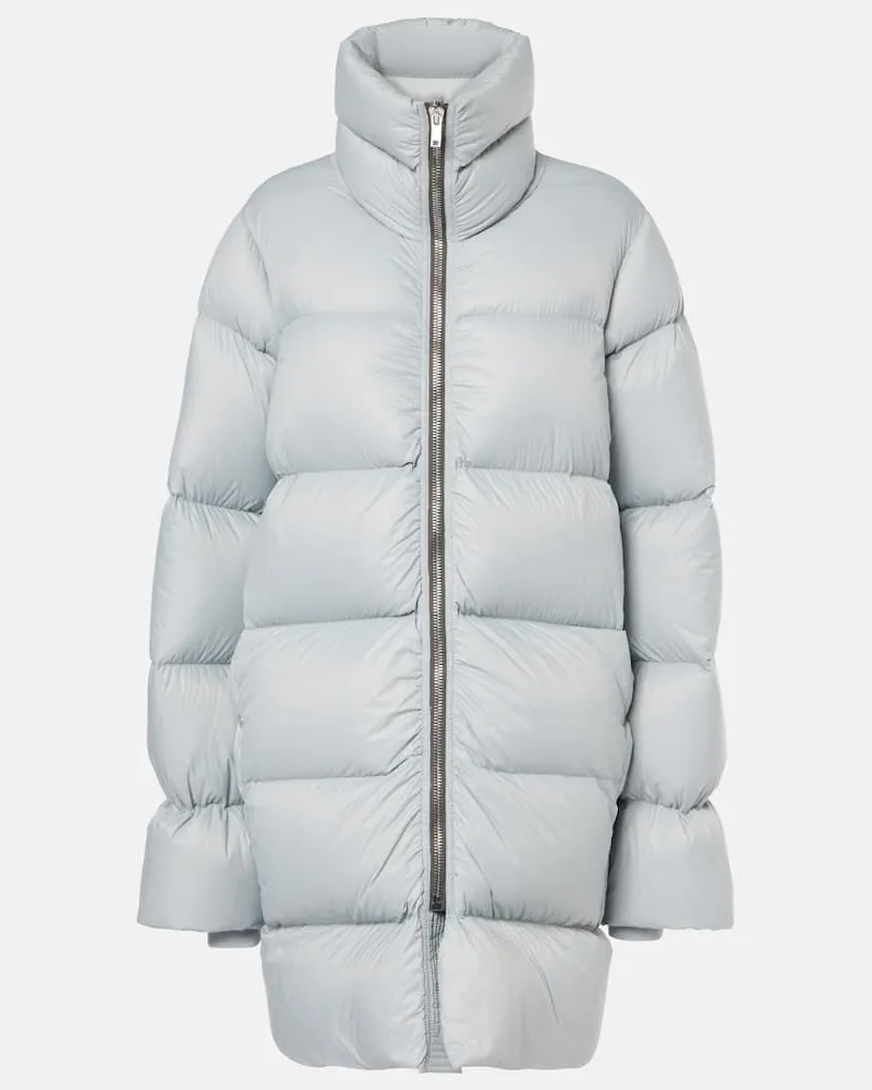 Rick Owens Daunenmantel Turtle Blau