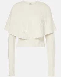 Chloé Chloe Top aus Wolle und Kaschmir Weiss