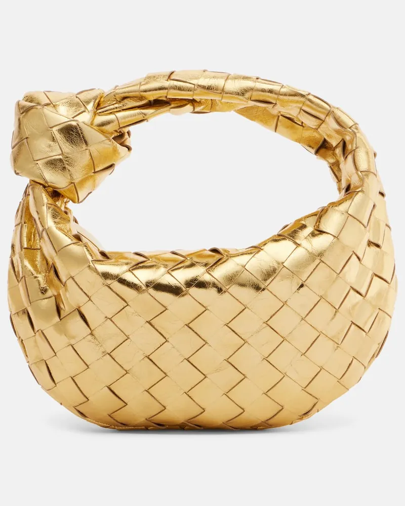 Bottega Veneta Tote Bag Jodie aus Metallic-Leder Gold