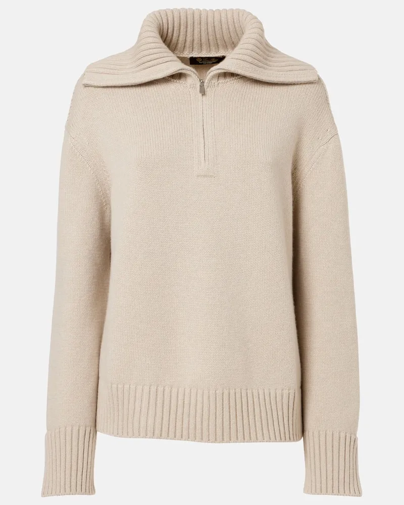 Loro Piana Pullover Parksville aus Kaschmir Weiß