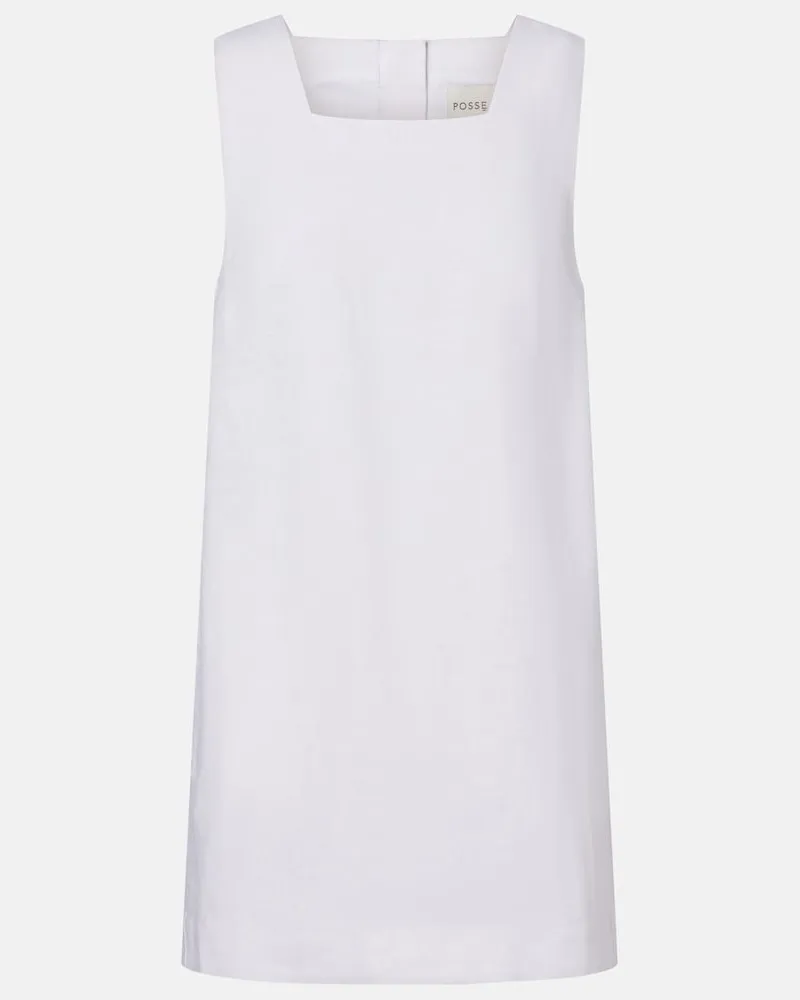 Posse Minikleid Rio aus Leinen Weiß