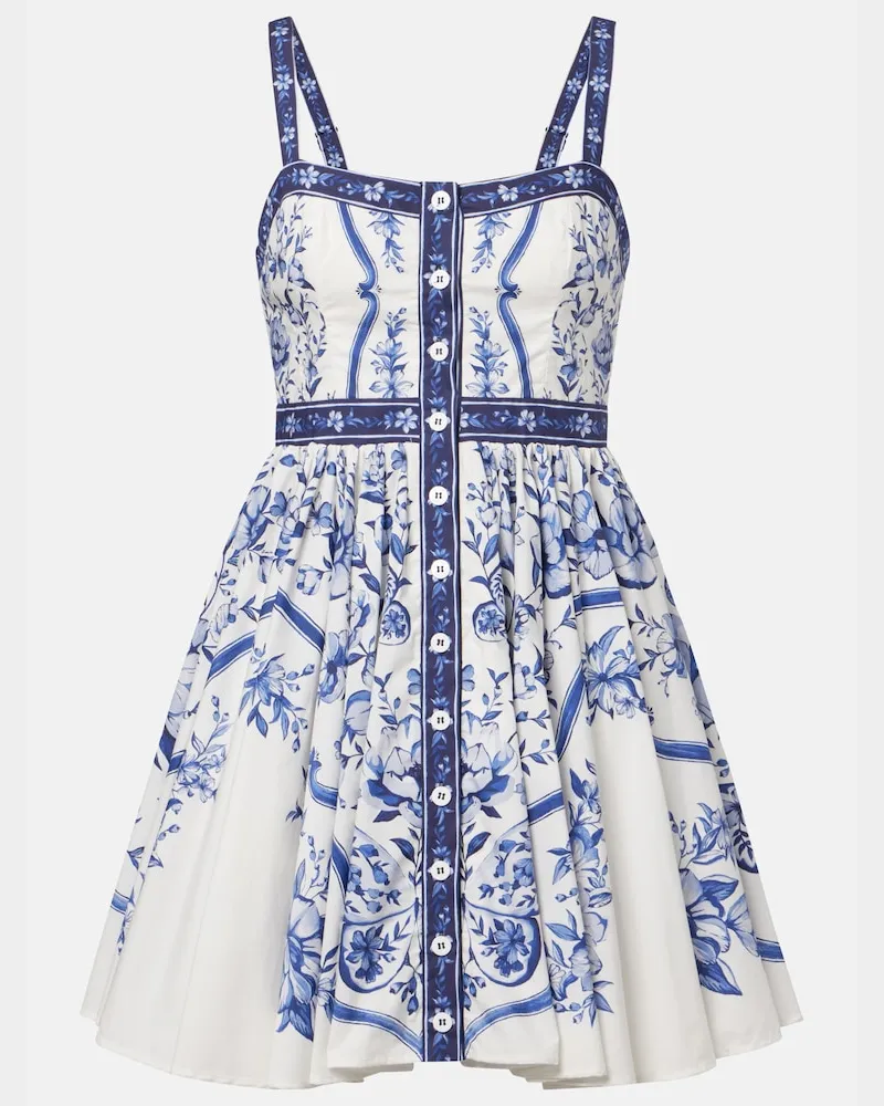 FARM Rio Minikleid aus Baumwolle Blau