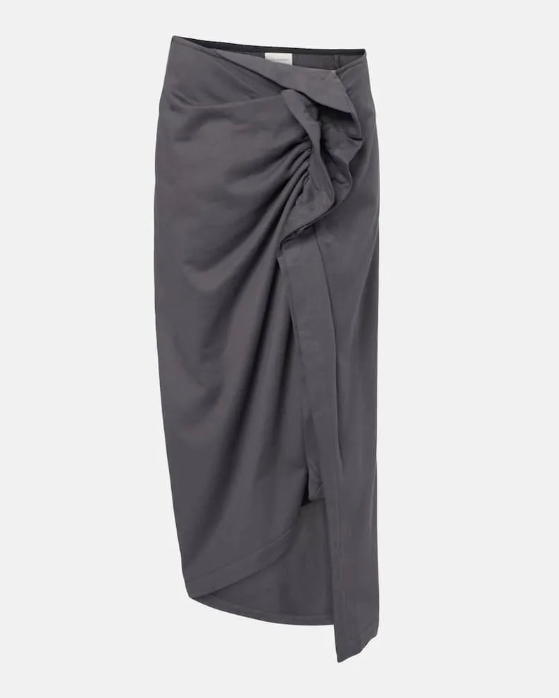 Dries van Noten Midirock aus Baumwolle Grau