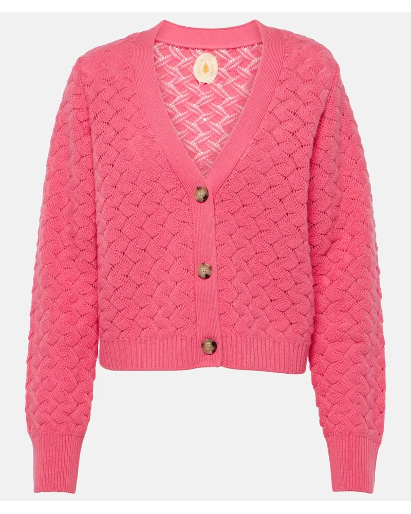 Jardin des Orangers Cardigan aus Wolle und Kaschmir Pink